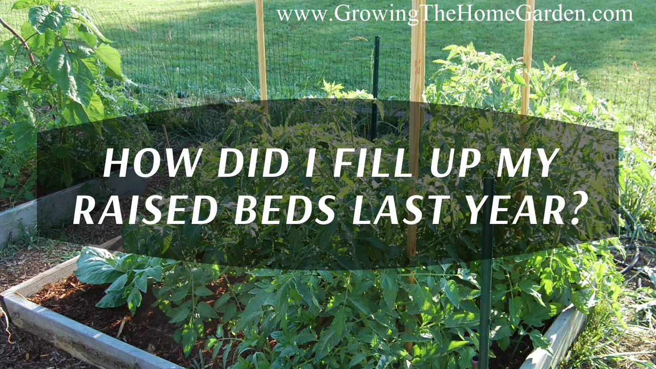 filling up raised beds with woodchips
